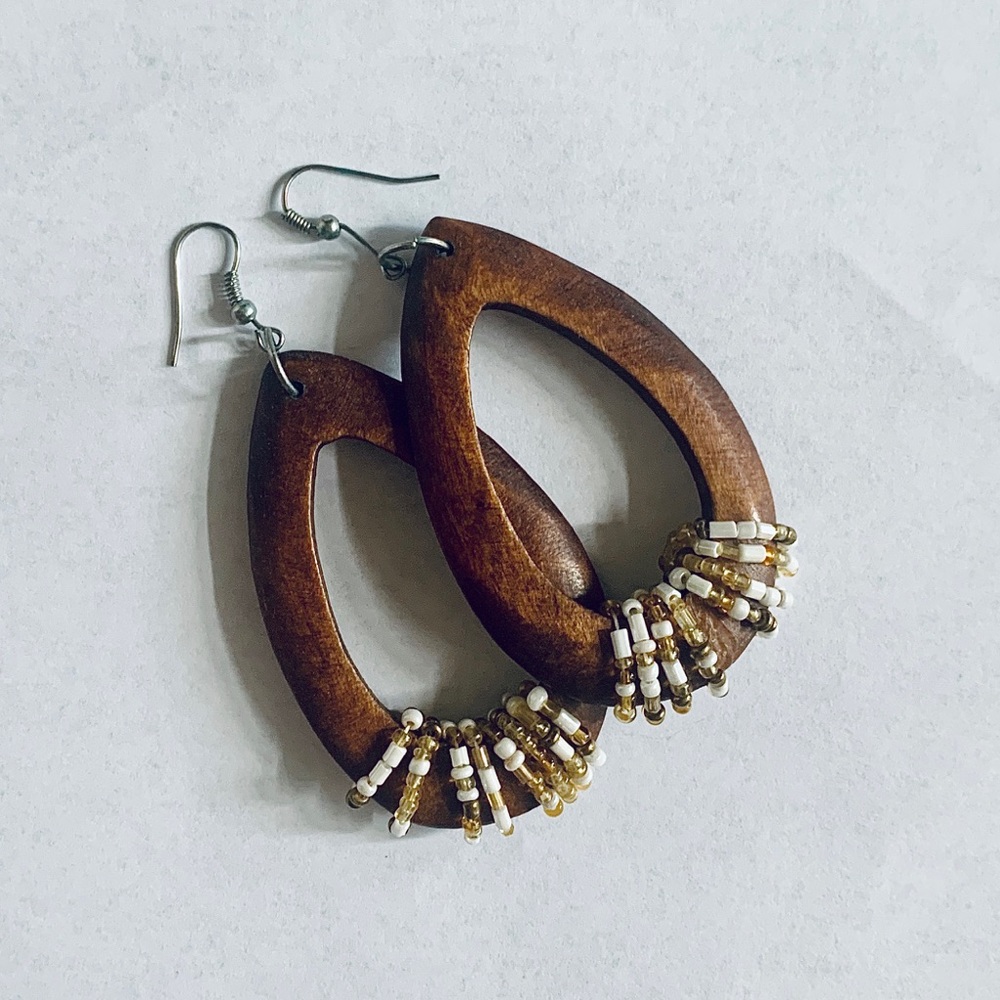 Wooden Dangle Earrings